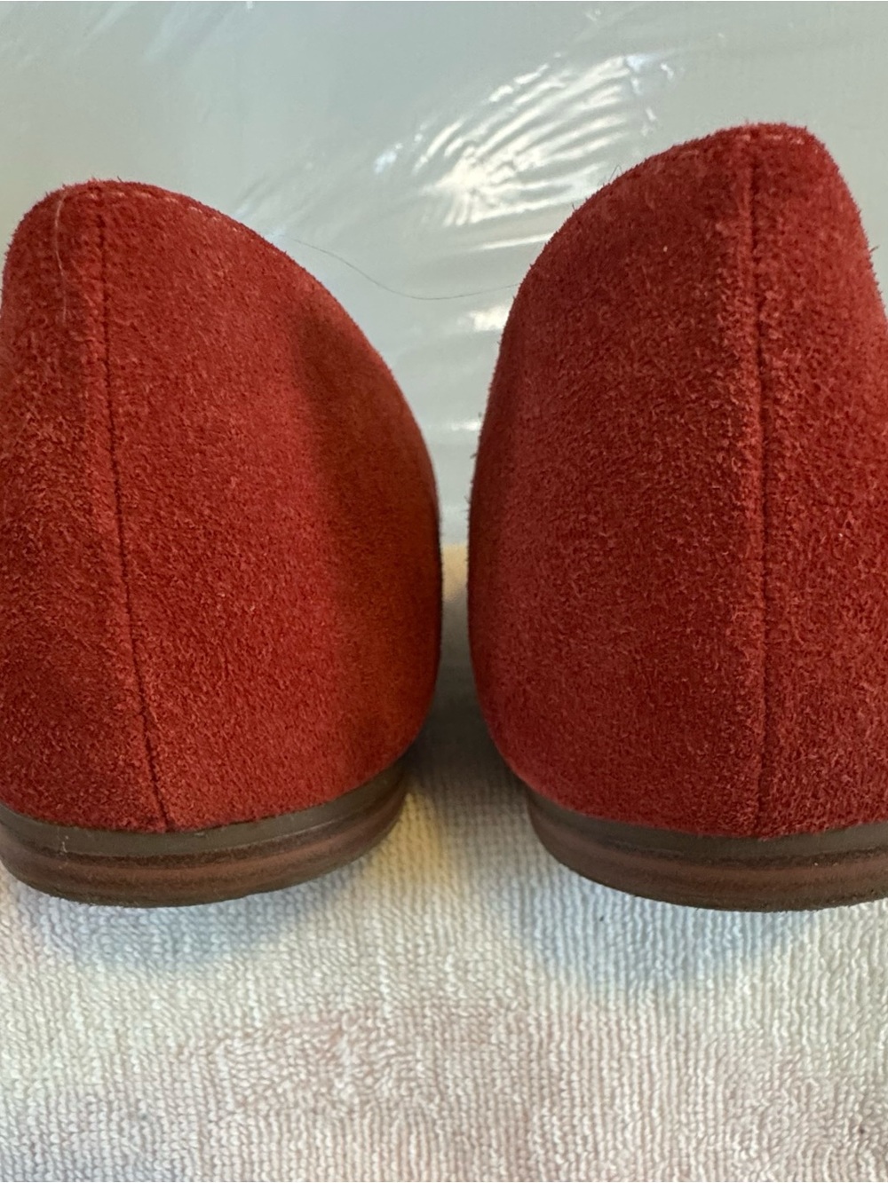 Crown Vintage Women’s Red Suede Mary Jane Flats - Classic Comfort - Picture 4 of 4